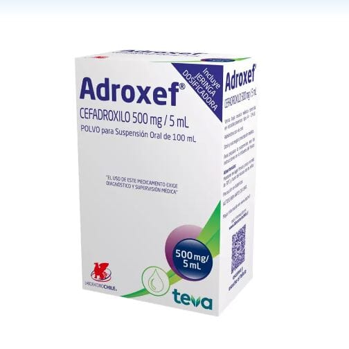 Adroxef 500 mg / 5 mL Polvo para Suspensión Oral x 100 mL Farmex-Fonasa-Persistente